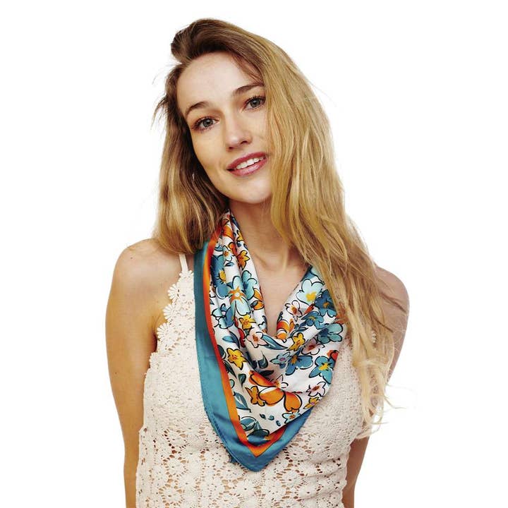 anbfashion - Wholesale Scarf - Women's - FLORAL PRINTED SILKY SCARF SPSS-2710