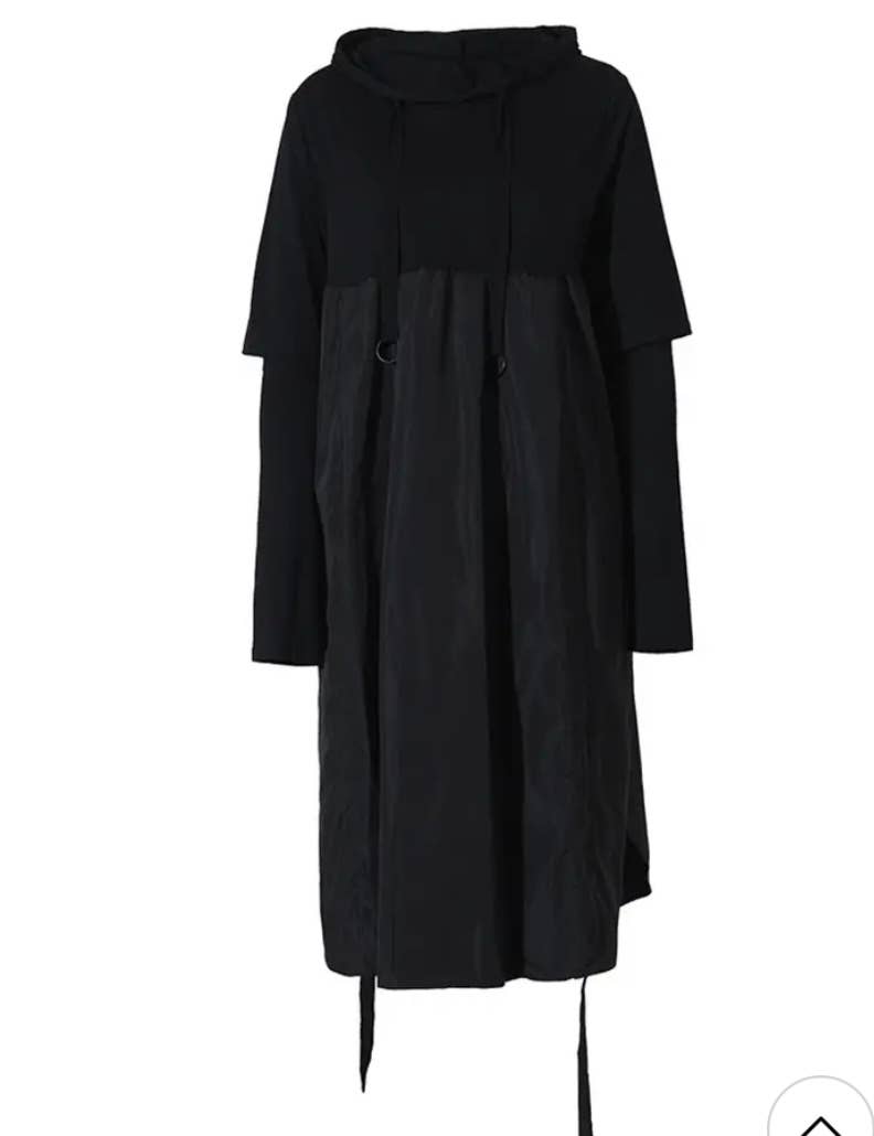 Luxe & Leather by Madonna & Co - Wholesale Dress - Women's - Edgy Knit-Woven Dress3