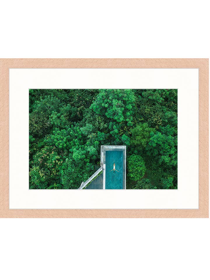 Image Drone Pool Shot. Impression murale avec cadre. pour la vente par Any Image