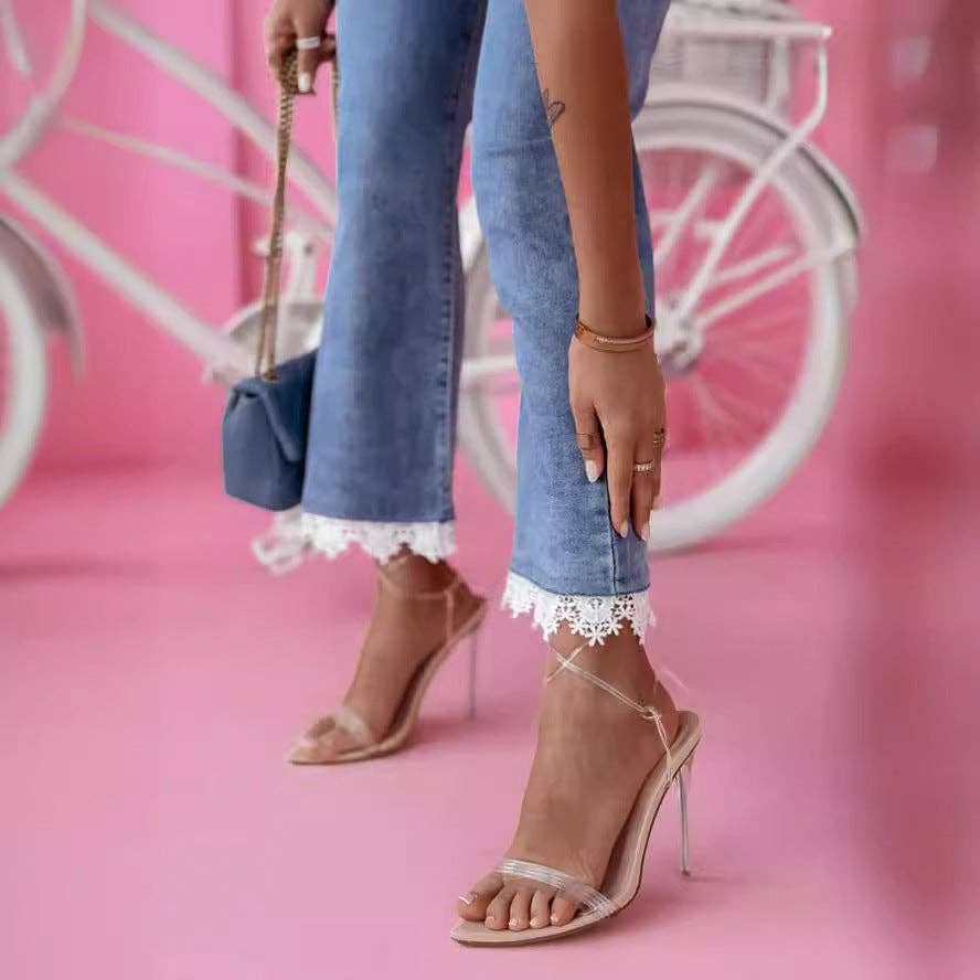 Light Blue 2025 NEW European HighWaisted Flare Jeans Chic Flared  Fresh for wholesale on Faire2