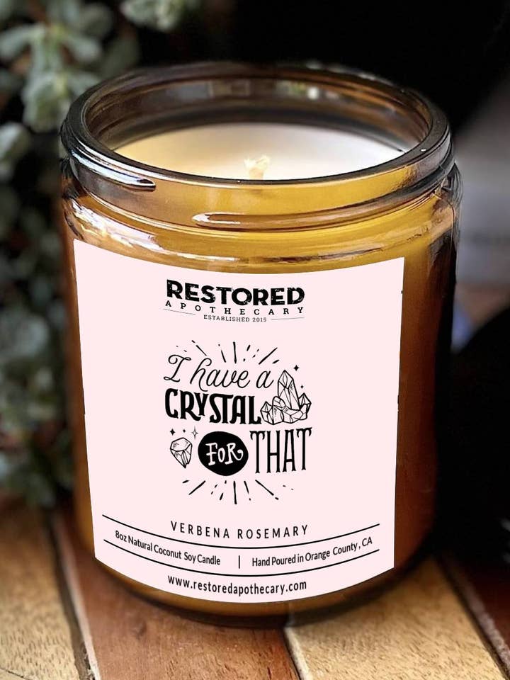 Jag har en kristall för det- Apothecary Soy Candle för wholesale av Restored Apothecary