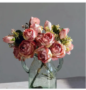 Noah Decoration - Wholesale Vase - Farmhouse Double Ear Blue Tint Glass Vase Large medium small18