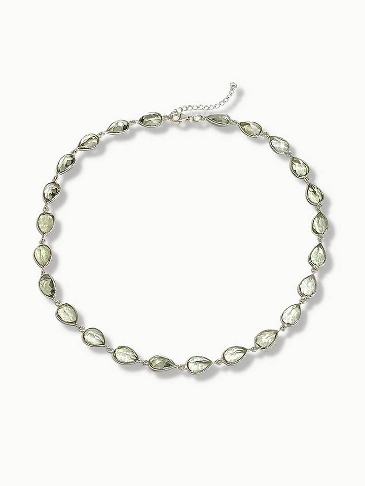 Collana in argento con ametista verde Sivalya - Dew Drops per la vendita all'ingrosso da parte di Sivalya