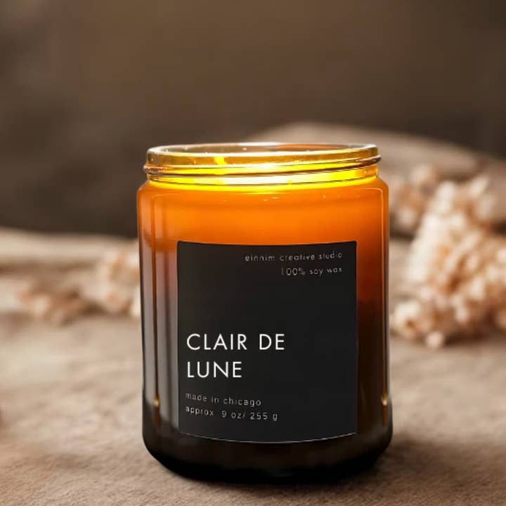 Clair de Lune – Ylang-Ylang, Rose & Patchouli Soy Candle WS for wholesale by Einnim