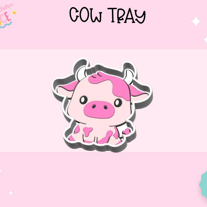 BANDEJA DE TRALHAS 3D - VACA por atacado de Sweet Southern Grayce