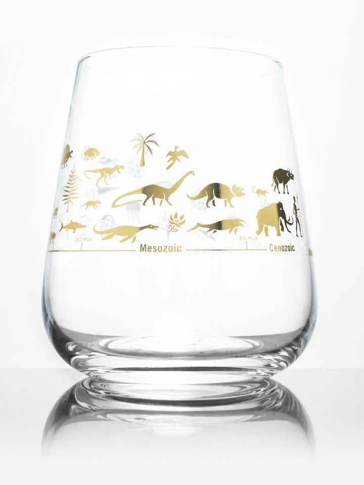 Conjunto de 4 Copos de Vinho com Escala de Tempo Geológica por atacado de Cognitive Surplus