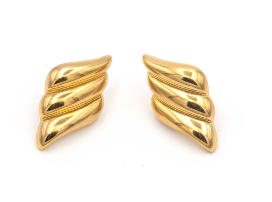 HoopLa - Wholesale Stud/Post Earrings - Frigg- Sky Wing Stud Earring- Stainless Steel Waterproof6