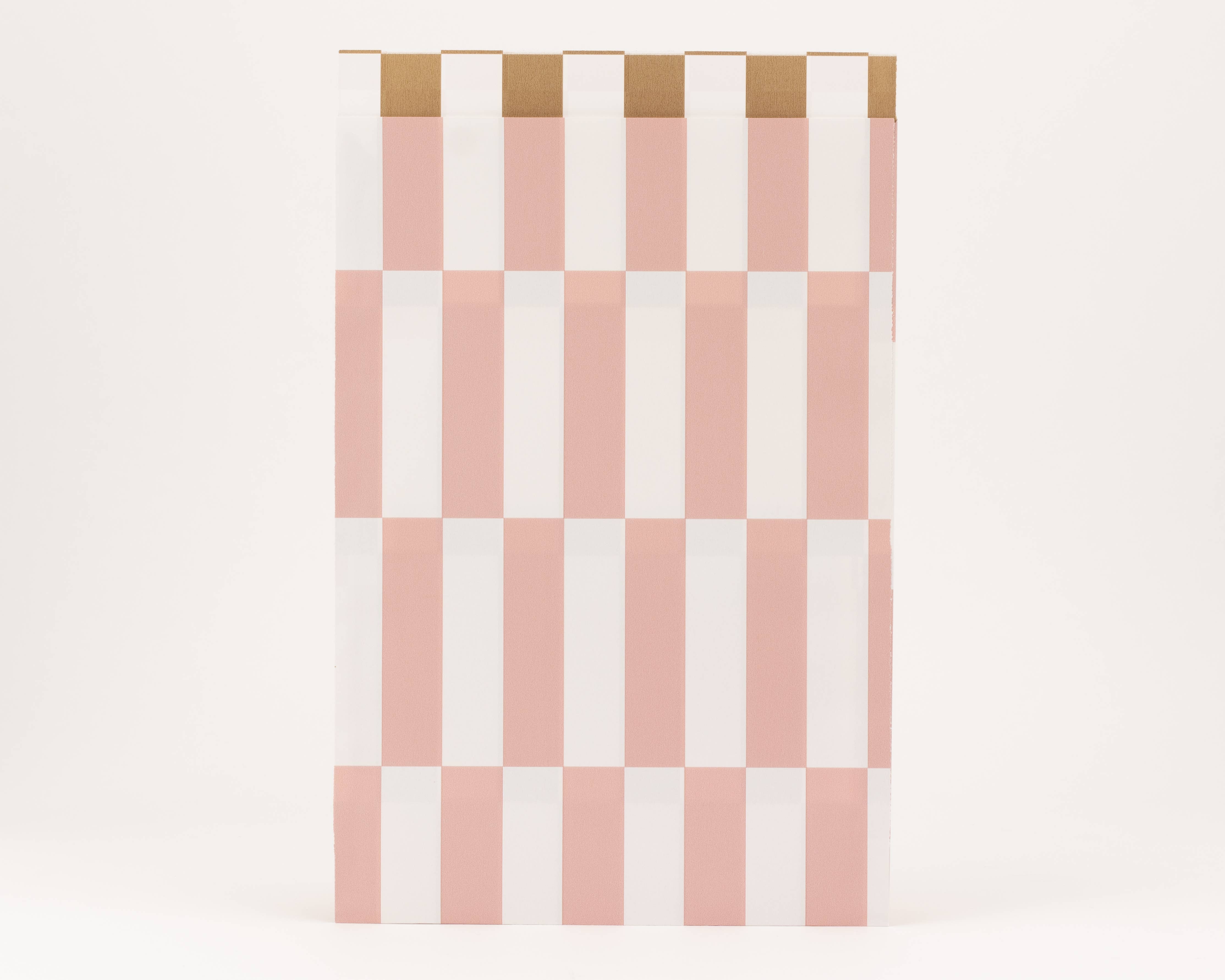 liebevoll verpackt - Wholesale Cadeautasje - Papieren tassen Bold Stripes, Roze1
