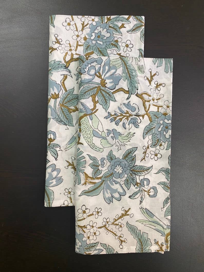 Fabricrush - Wholesale Dinner & Cloth Napkin - Sage and Russian Green, Peanut Brown Cotton Napkin2