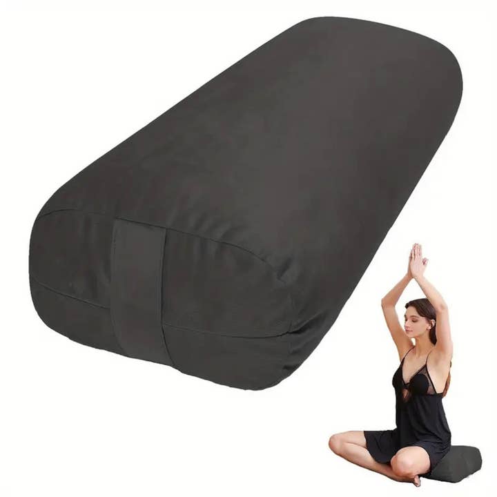 Yoga Firm Large Yoga Bolster Pillow Cushion 24" x 12"  for wholesale by Cozy Trends
