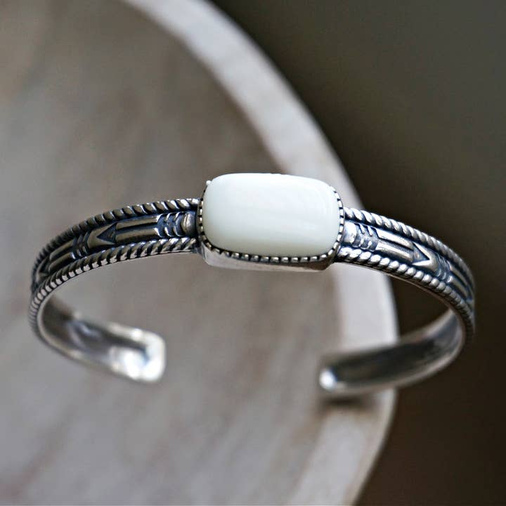Abha White Agate Bracelet "Limited Edition" for wholesale by Sowell Jewelry