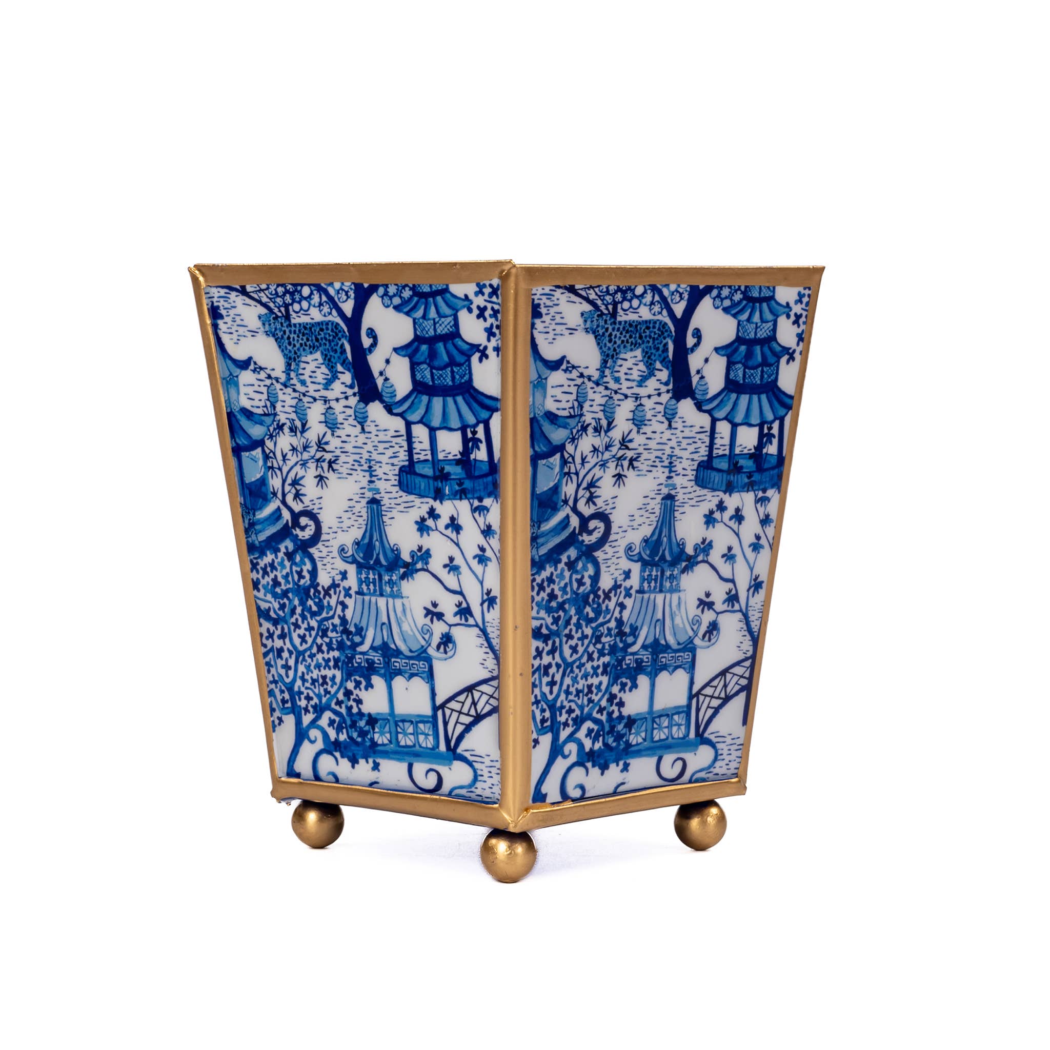 Jaye's Studio - Wholesale Plant Pot - Garden Party Enameled Square Cachepot Planter4