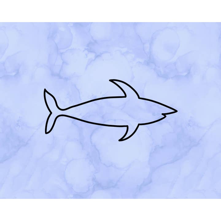 Décalcomanie de contour de requin (2 po) pour la vente par Sticking with You