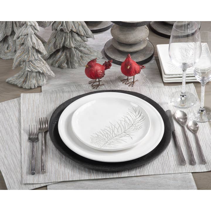 Silver Metallic Woven Placemat for wholesale on Faire1