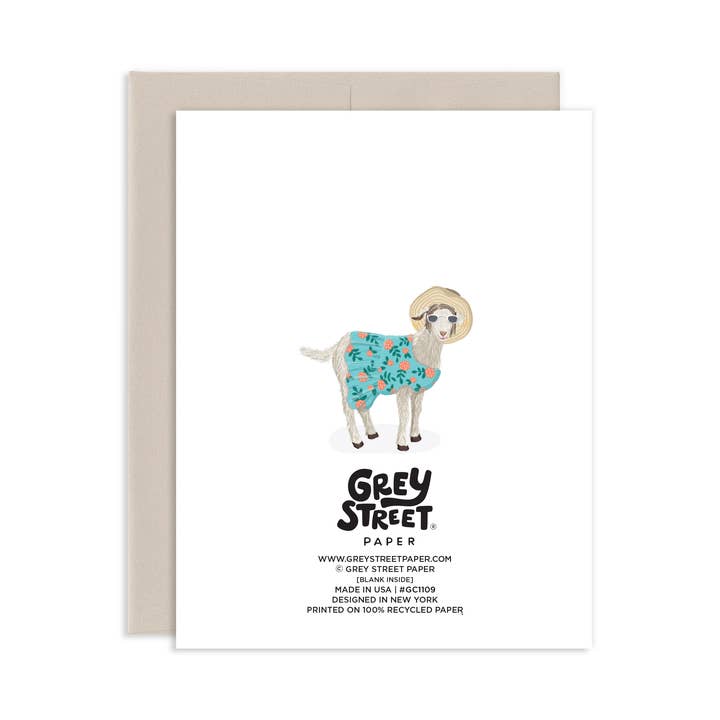 Grey Street Paper - Vente Carte pour la fête des Mères - Carte de vœux pour la fête des mères GOAT1