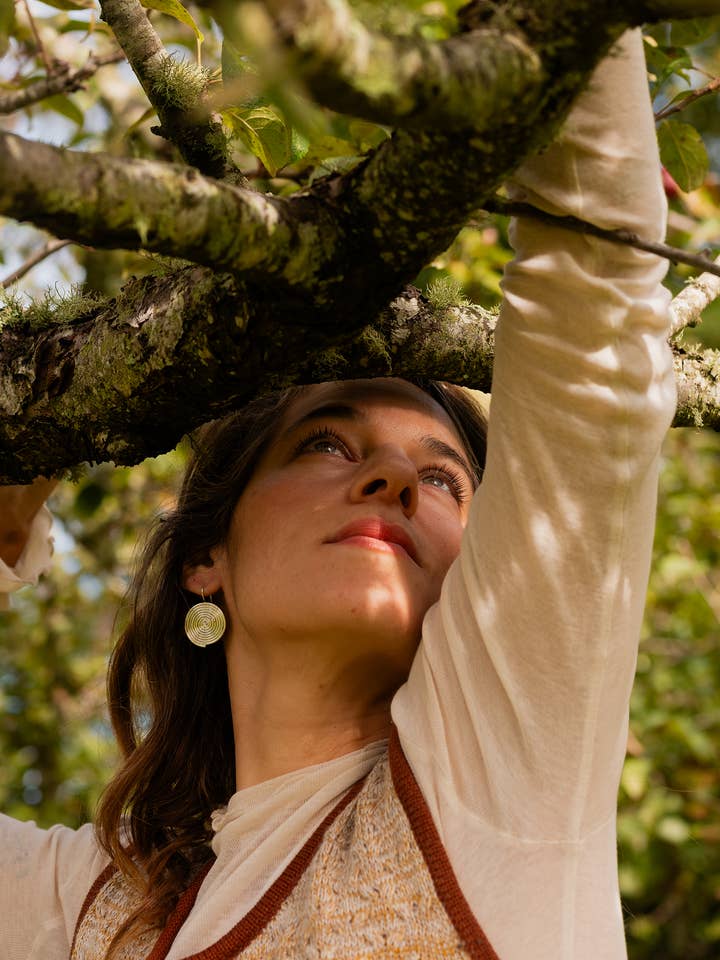 Boucles d'oreilles crochet spirale pour la vente par RA HA Jewelry