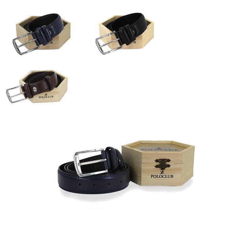 ALBAsrls - Wholesale Riem - Heren - Herenriem in geschenkverpakking POLOCLUB3