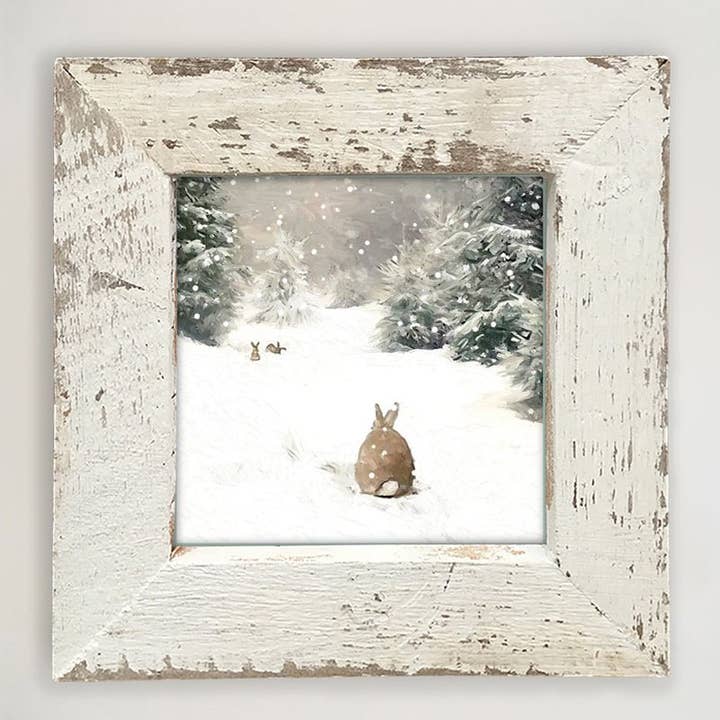 ginger blue - Wholesale Christmas Wall Art - bunny in the snow6