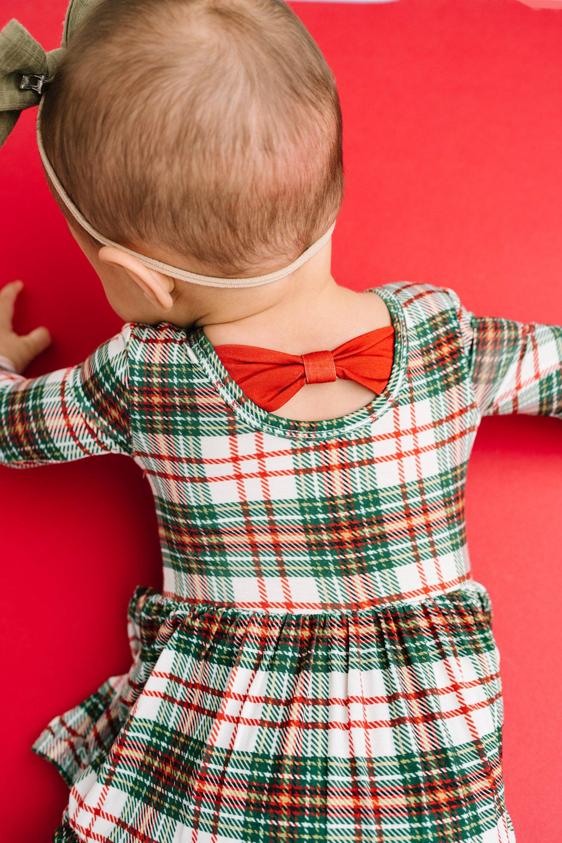 Little One Shop - Wholesale Dress - Baby - Christmas Plaid Bodysuit Bamboo Dress8