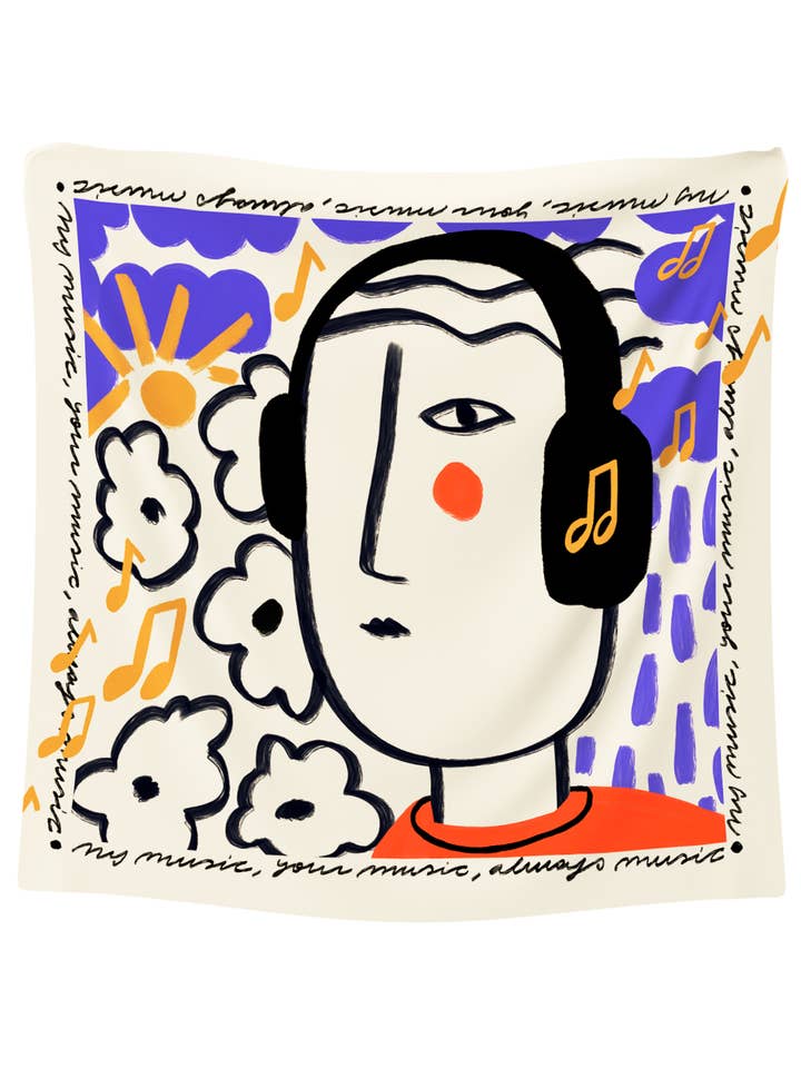 Bandana ALWAYS MUSIC for wholesale by STUDIO ARDE