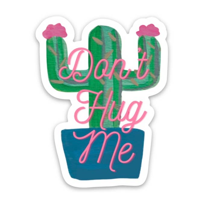 Don't Hug Me Cactus Sticker for wholesale by Catalina Eddie Design Co