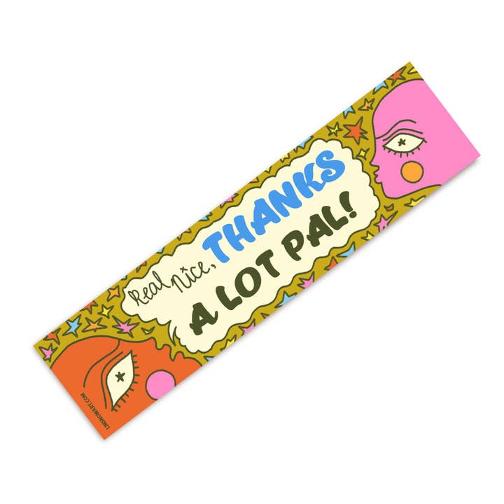 Danke Kumpel Aufkleber für den Großhandel von Lin Snow Art