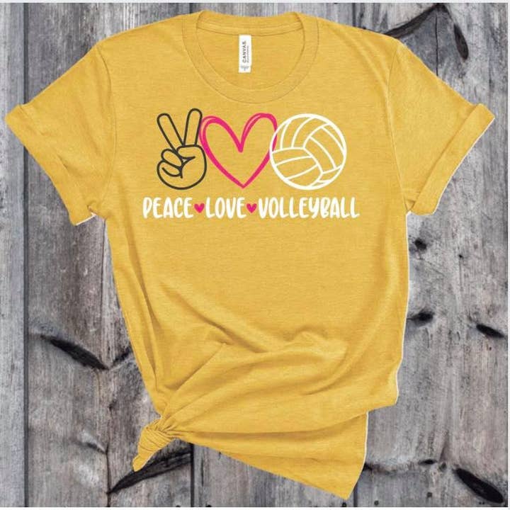 PEACE LOVE VOLLEYBALL for wholesale by Sikkema Tees