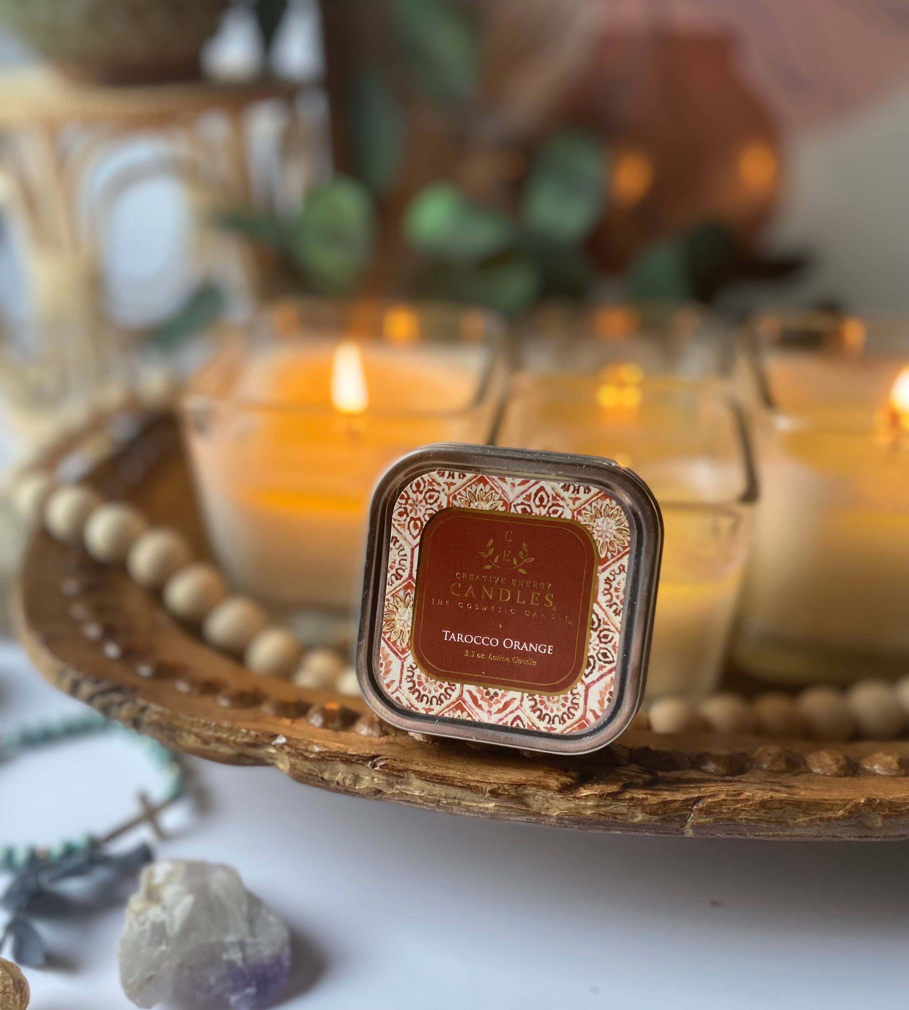 Creative Energy Candles - Wholesale Jar/Filled Candle - Tarocco Orange: 2-in-1 Soy Lotion Candle8