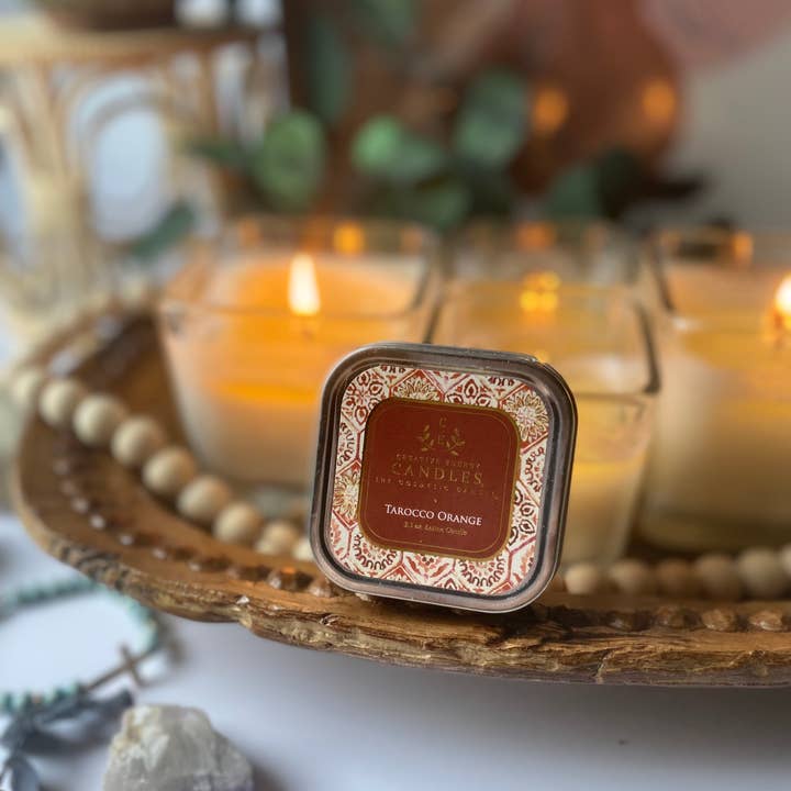 Creative Energy Candles - Wholesale Jar/Filled Candle - Tarocco Orange: 2-in-1 Soy Lotion Candle8