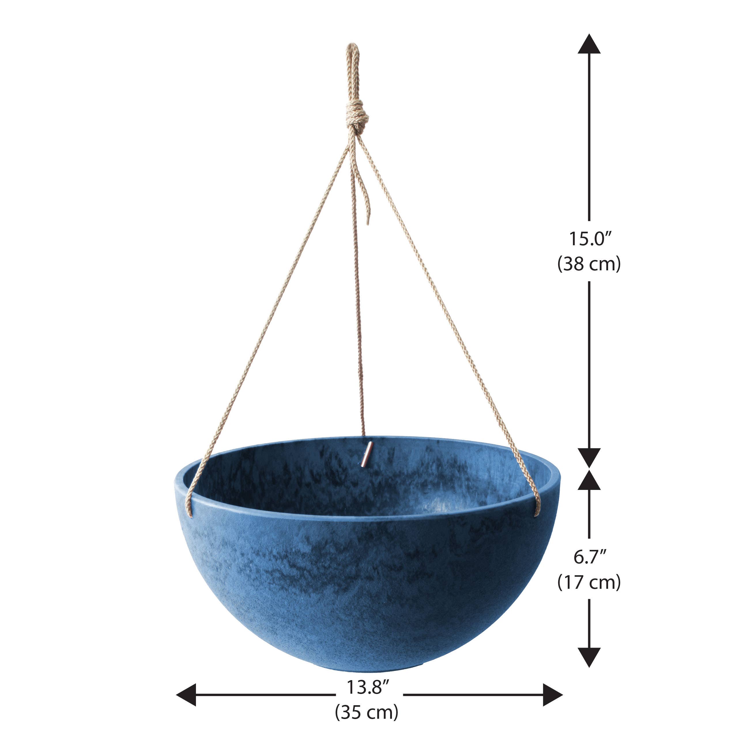 Algreen - Wholesale Hanging Planter - Algreen Acerra Hanging Planter 14"9