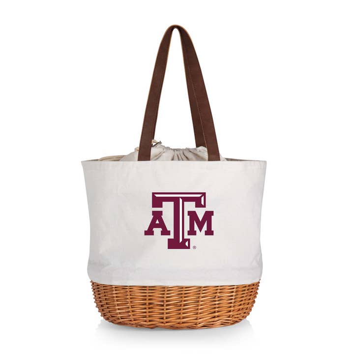Texas A&M Aggies Coronado Basket Tote for wholesale by Picnic Time Family of Brands