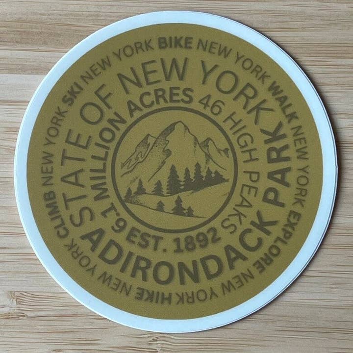Just Wandering Co. - Wholesale Sticker - ADK Mountain Marker Sticker, Hiking Gift, 46, Water Bottle4