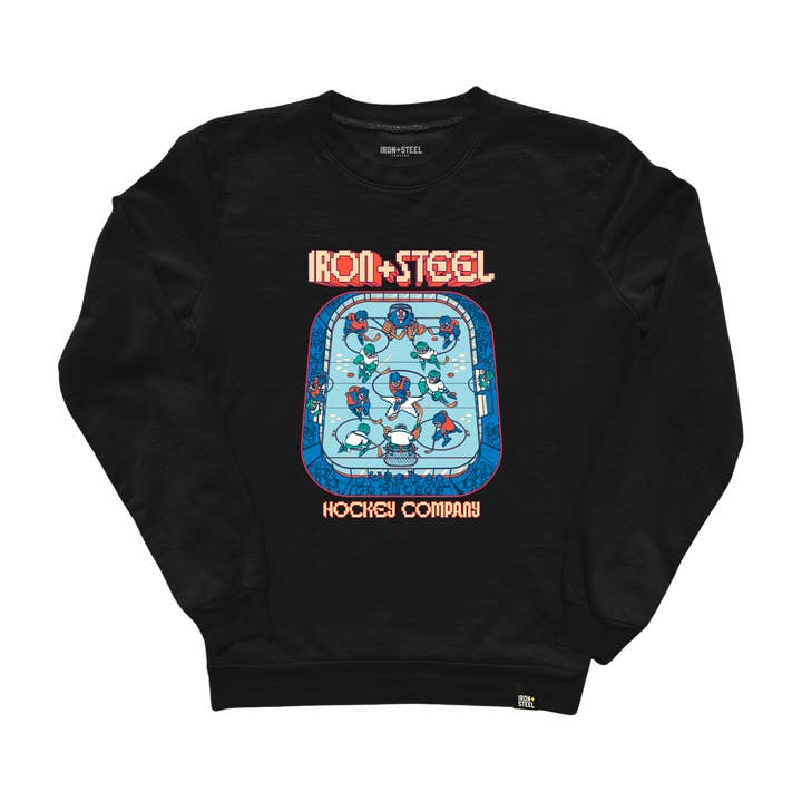 Retro Hockey Sweatshirt for wholesale by Iron+Steel Hockey