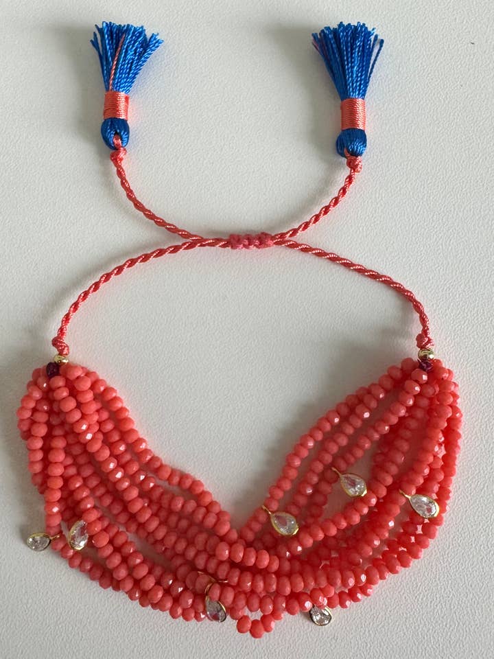 Koraalkraal Verstelbare Armband voor wholesale door ALEXIS DAOUD JEWELRY