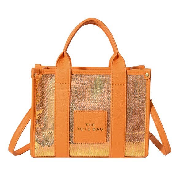 Bestto - Wholesale Tote bag – Women's - SHINY SEQUIN CROSSBODY TOP HANDLE THE TOTE BAG2