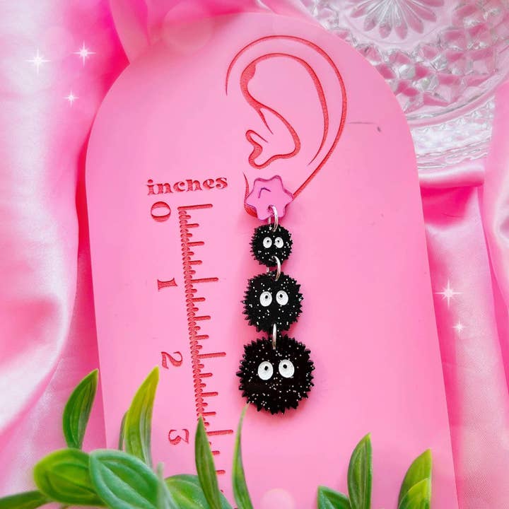 KGF Jewelry - Wholesale Dangle Earrings - Soot Sprites Handmade Acrylic Earrings & Keychains3