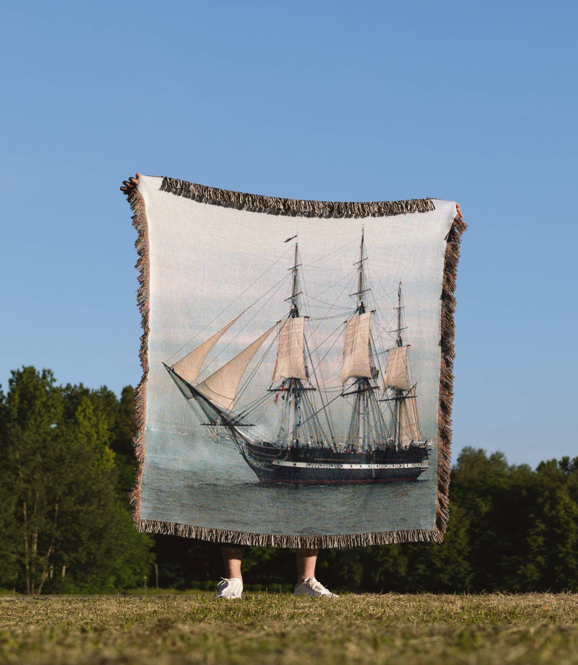 3dRose - Wholesale Throw Blanket - 3dRose, USS Navy Constitution Ship, Blanket1