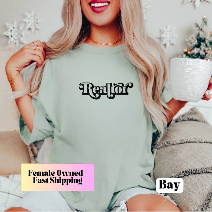 T-Shirt Realtor, Presente para Realtor, Impressão Frontal por atacado de Woven Wonder Apparel