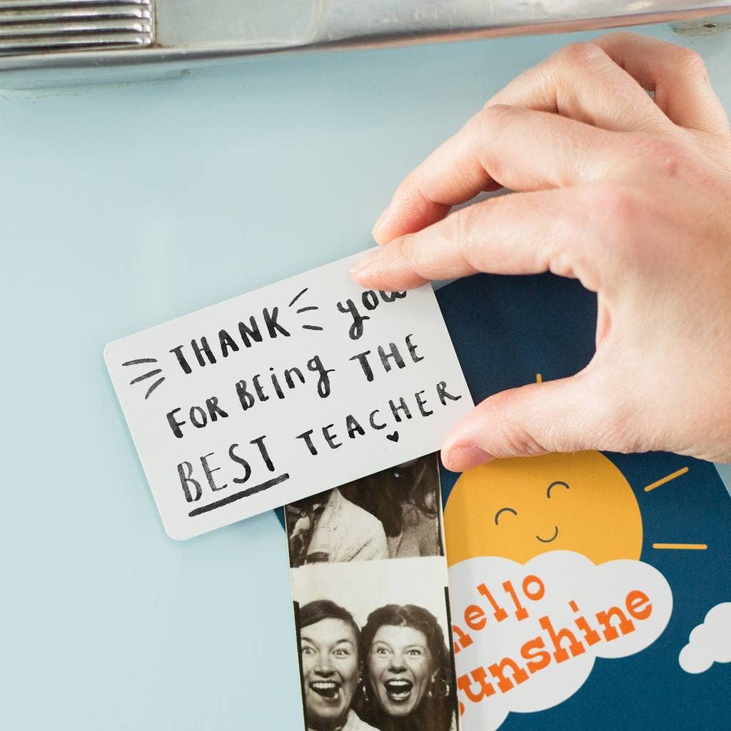 Ellie Ellie LTD – wholesale Teacher/back-to-school card – 'Thank You For Being The Best Teacher' 'Magnet0