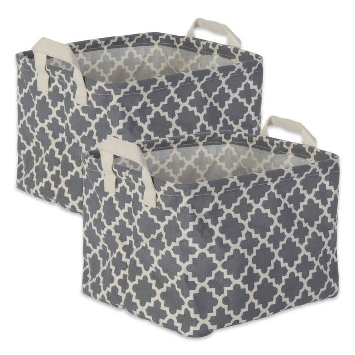 Welcome Home Unbeatable Deals - Wholesale Laundry Basket - Laundry Bin Lattice Gray Rectangle Large