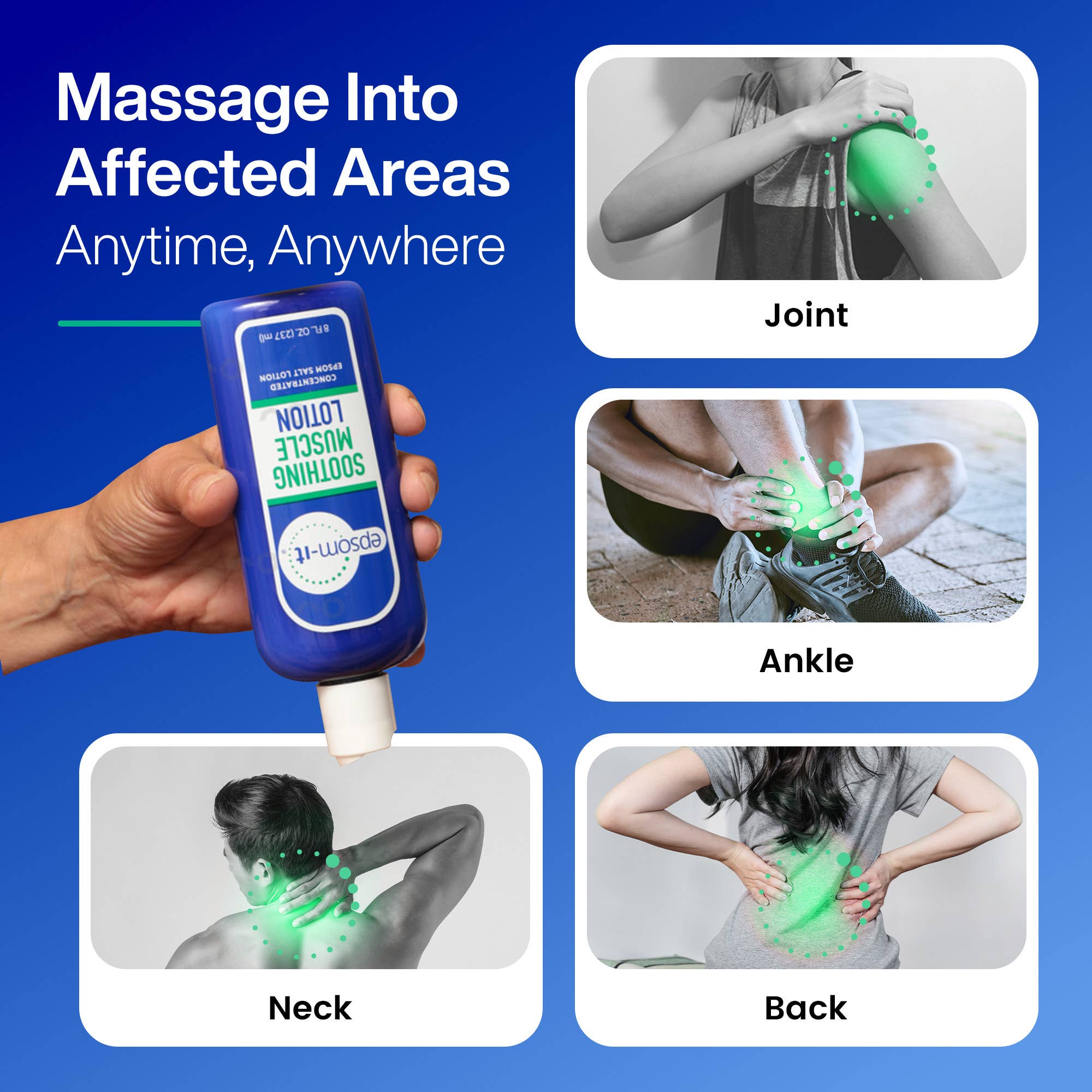 Epsom-It - Wholesale Pain Relief Spray/Cream - Soothing Muscle Lotion (8 oz. bottle)1