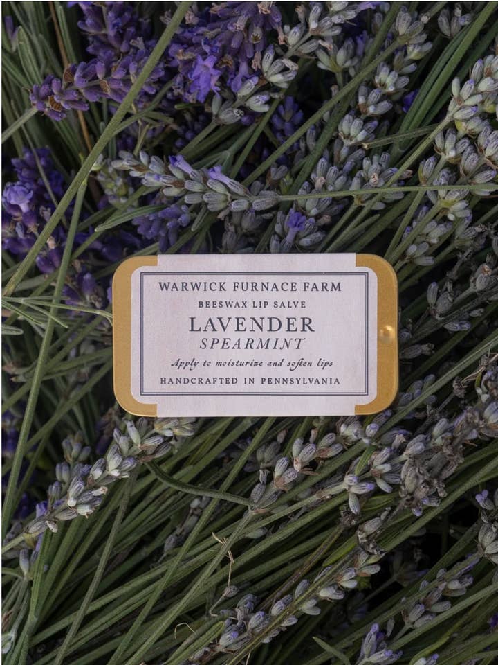 Lavender Mint Beeswax Lip Salve for wholesale by Warwick Furnace Farm LLC