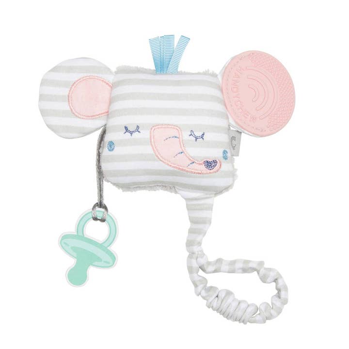 Cheeky Chompers UK - Vente Anneau de dentition sans clip – bébé - Jouet de dentition sensorielle - Darcy l'éléphant2
