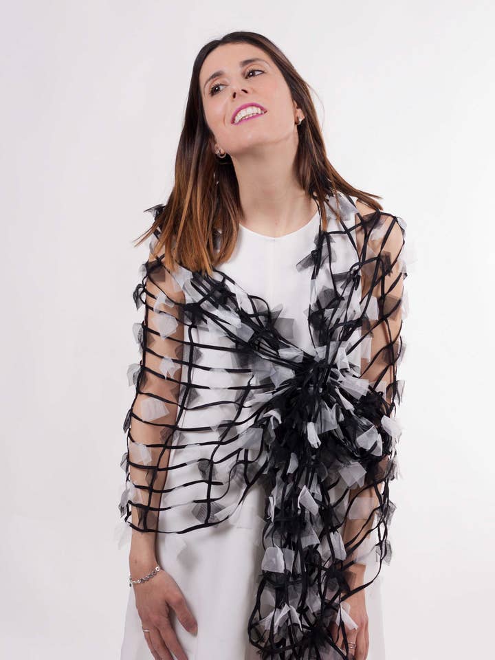 Party Vent Leaves Shawl for wholesale by MR Complements