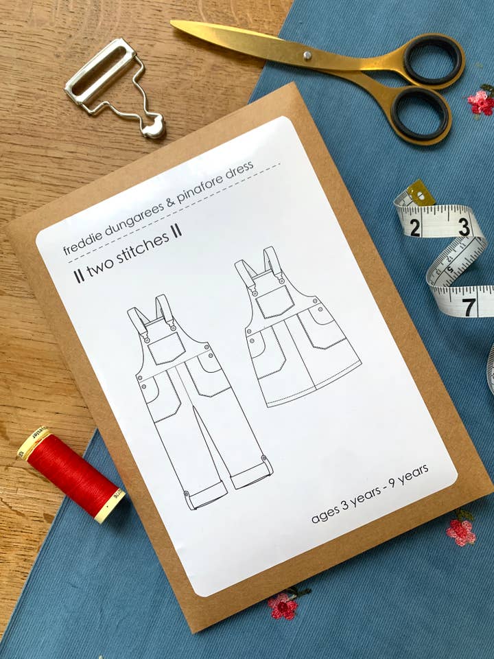 Freddie Dungarees - Sewing Pattern for Childrenswear for wholesale by Two Stitches Patterns