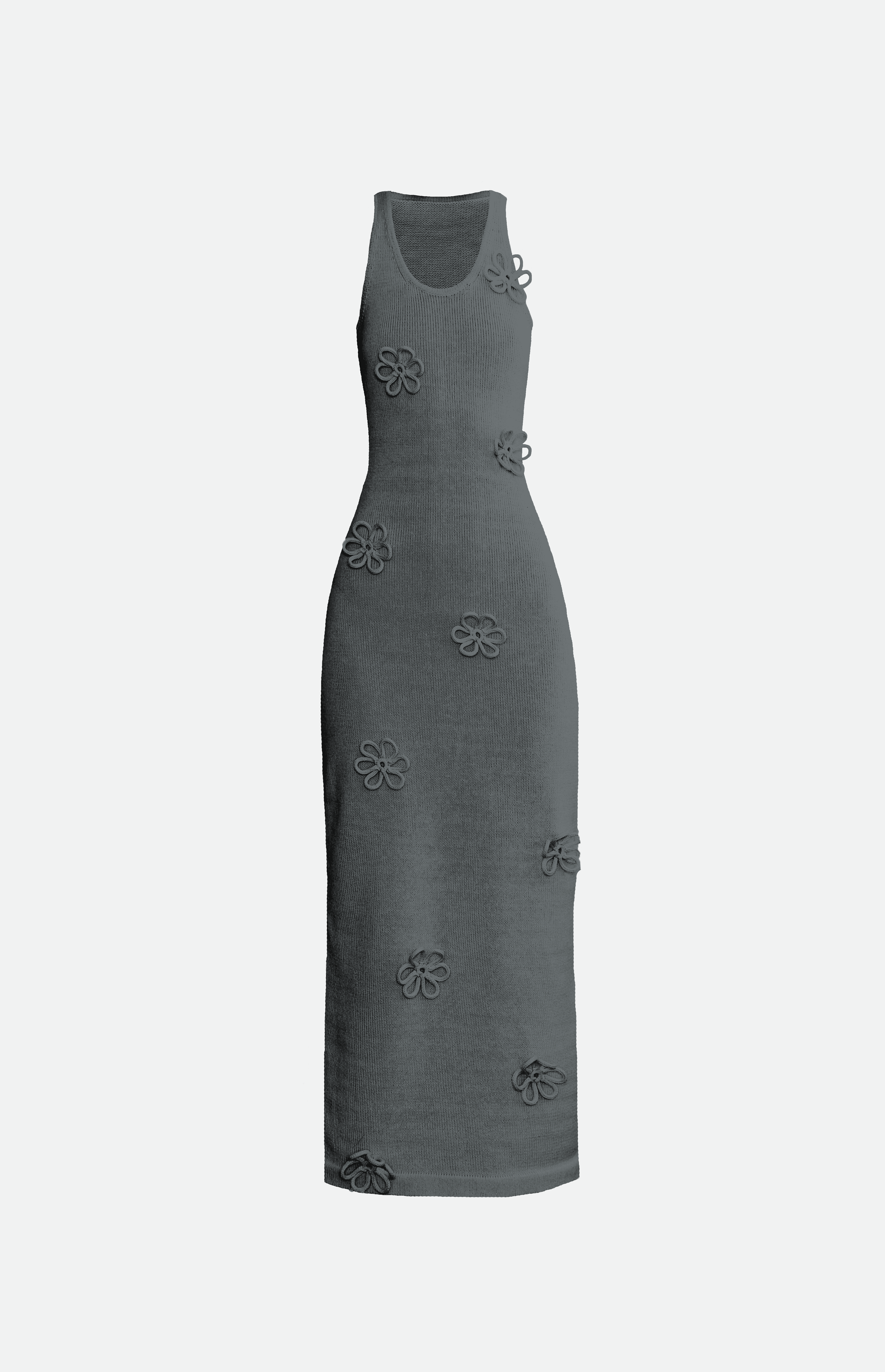 Studio Selles - Wholesale Dress - Women's - Flower midi scoop neck dress12