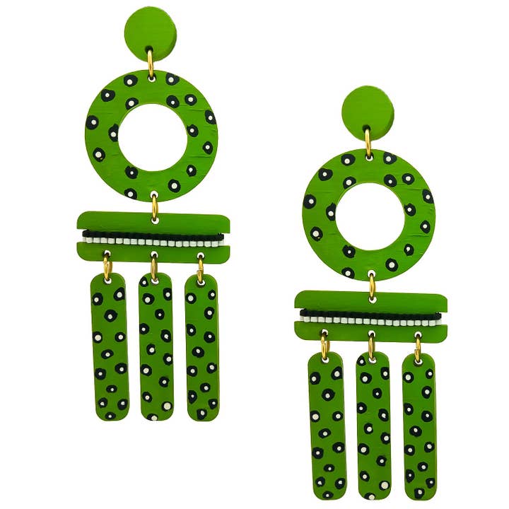 Boucles d'oreilles Wind Carillon | Lime (légères) pour la vente par SCOTCHBONNET!