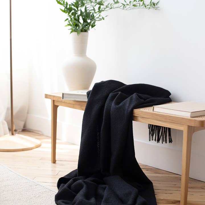 Linen Way Inc. - Vente Plaids - Plaid en laine d'alpaga de Cork6