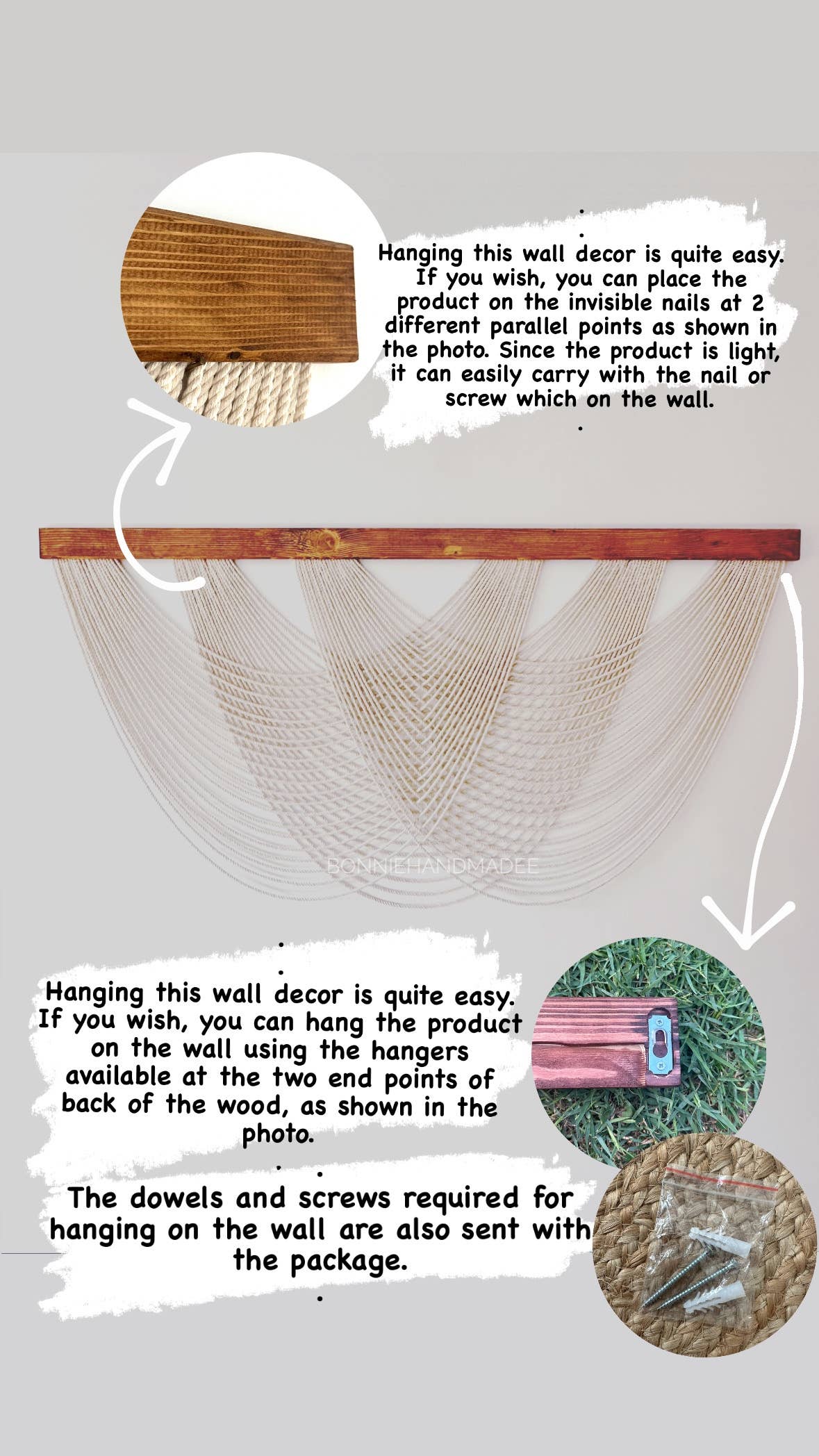 Bonnie Handmade - Wholesale Tapestry/Textile - XLarge Macrame Wall Hanging, Boho Wall Decor, Tapestry Art7