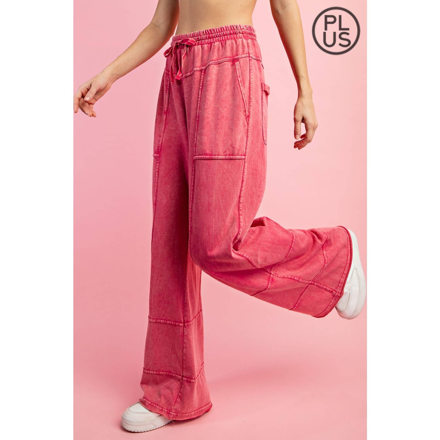 Rae Mode - Wholesale Pants - Women's - PLUS SIZE MINERAL WASHED FULL LENGTH COTTON PANT19